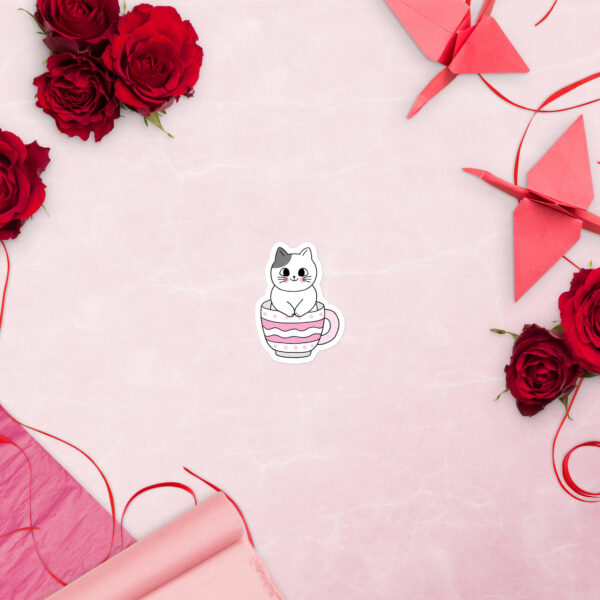 cat in a cup stickers - Image 2