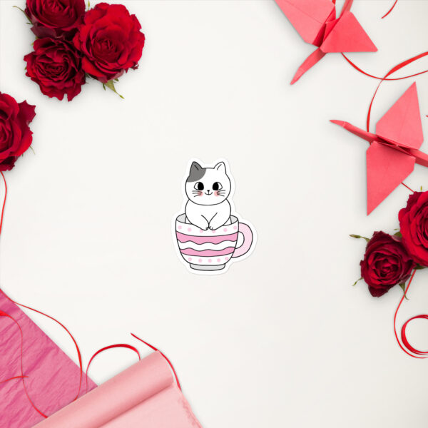 cat in a cup stickers - Image 5