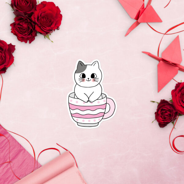 cat in a cup stickers